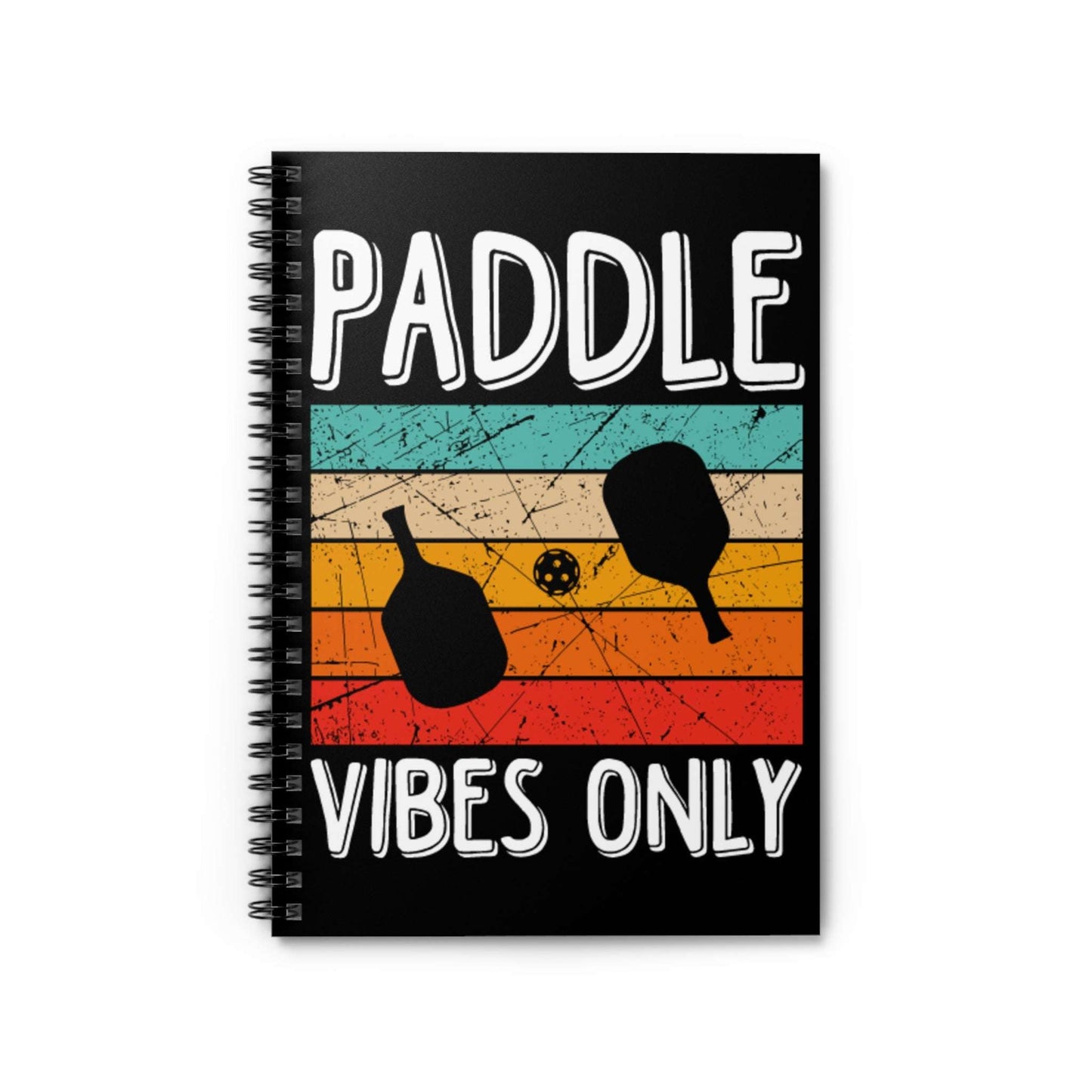 Pickleball Bold Notebook - PADDLE VIBES ONLY Black
