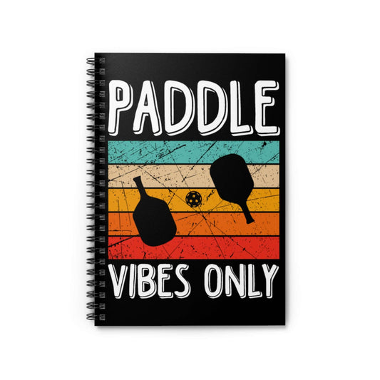 Pickleball Bold Notebook - PADDLE VIBES ONLY Black