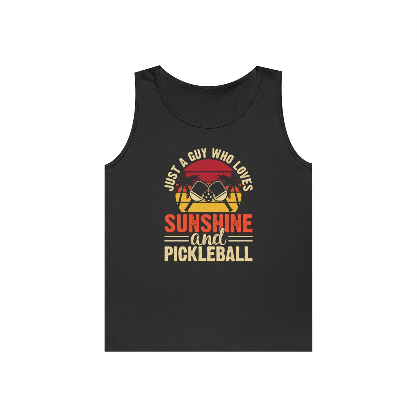 Men's Funny Pickleball Tank Top - Just A Guy Who Love Pickleball Black