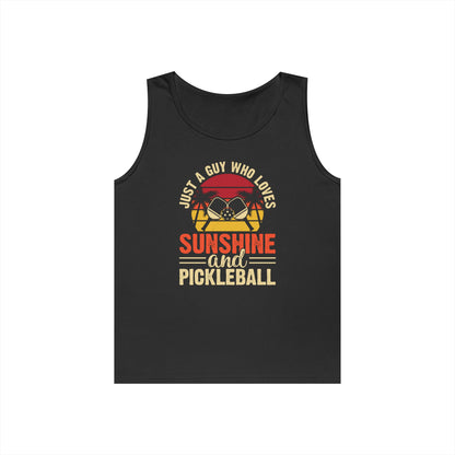 Men's Funny Pickleball Tank Top - Just A Guy Who Love Pickleball Black
