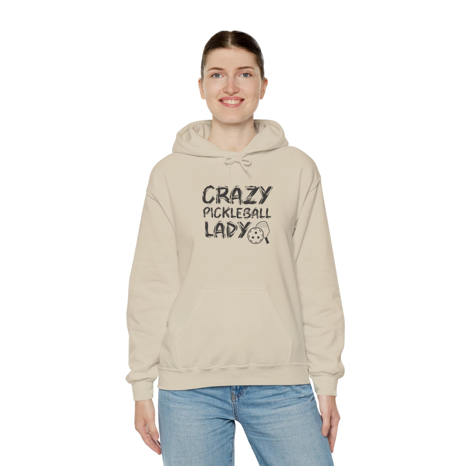 Women's Funny Pickleball Hoodie - Crazy Pickleball Lady