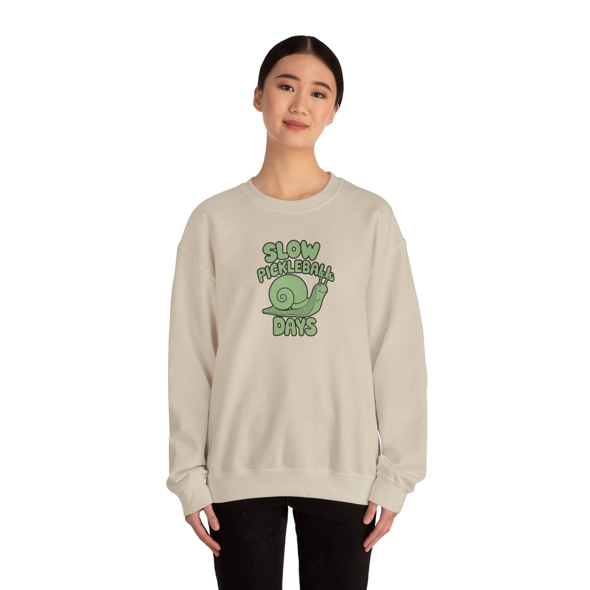 Women's Comfy Pickleball Sweatshirt - Slow Pickleball Days