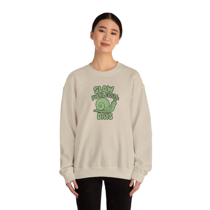 Women's Comfy Pickleball Sweatshirt - Slow Pickleball Days