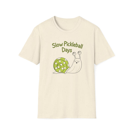 Women's Playful Pickleball T-shirt - Slow Pickleball Days Beige