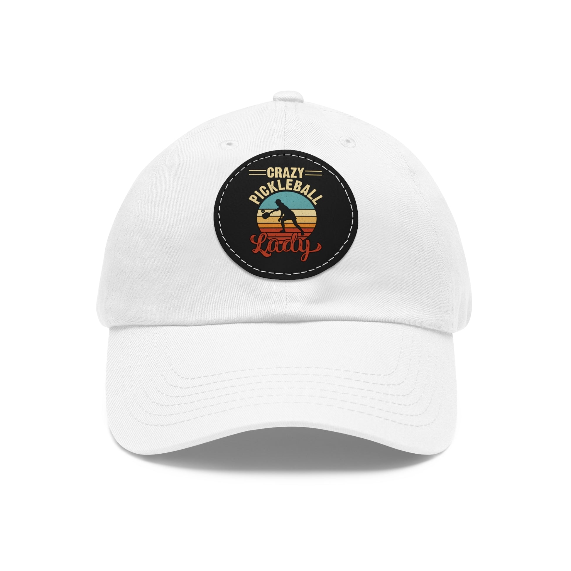 Funny Pickleball Cap - Crazy Pickleball Lady White
