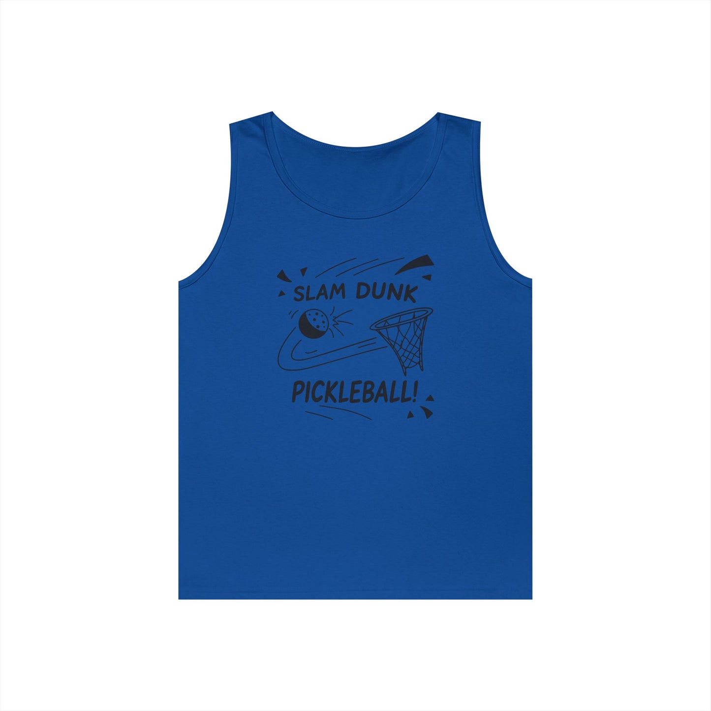 Men's Comfy Pickleball Tank Top - Slam Dunk Pickleball Royal