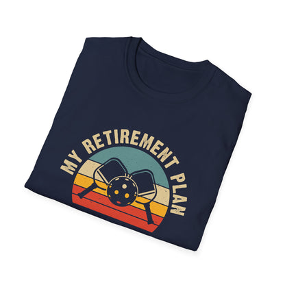 Men's Bold Pickleball T-shirt - My Retirement Plan Retro