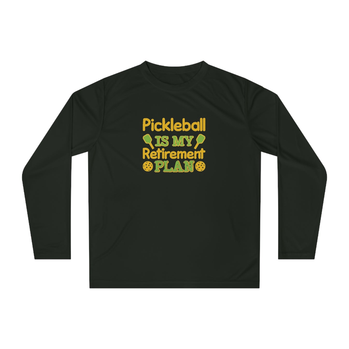 Men's Pickleball Long Sleeves top - Pickleball is my retirement plan Black