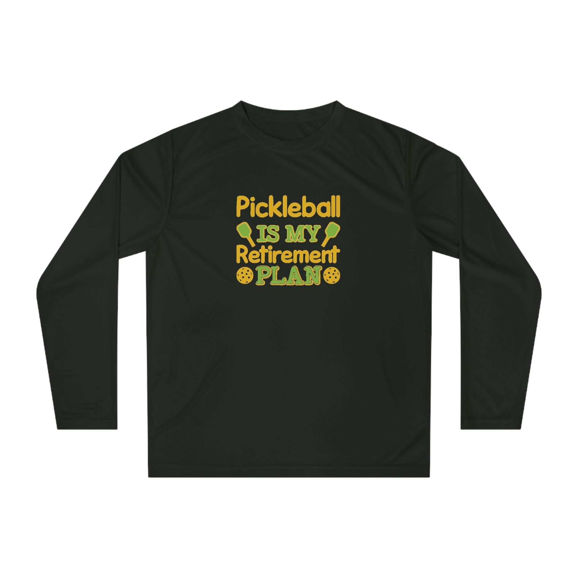 Men's Pickleball Long Sleeves top - Pickleball is my retirement plan Black
