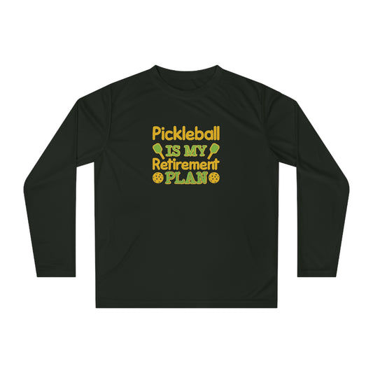 Men's Pickleball Long Sleeves top - Pickleball is my retirement plan Black