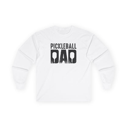 Men's Unique Pickleball Long Sleeves top - Pickleball Dad White