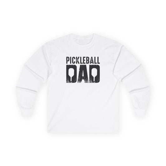 Men's Unique Pickleball Long Sleeves top - Pickleball Dad White