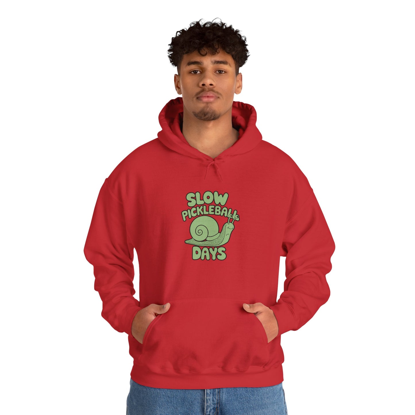 Men's Comfy Pickleball Hoodie - Slow Pickleball Days