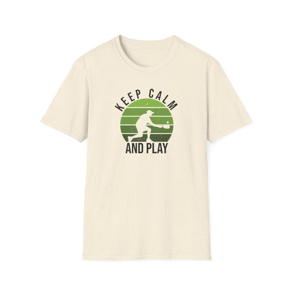 Men's Stylish Pickleball T-shirt - Keep Calm and Play