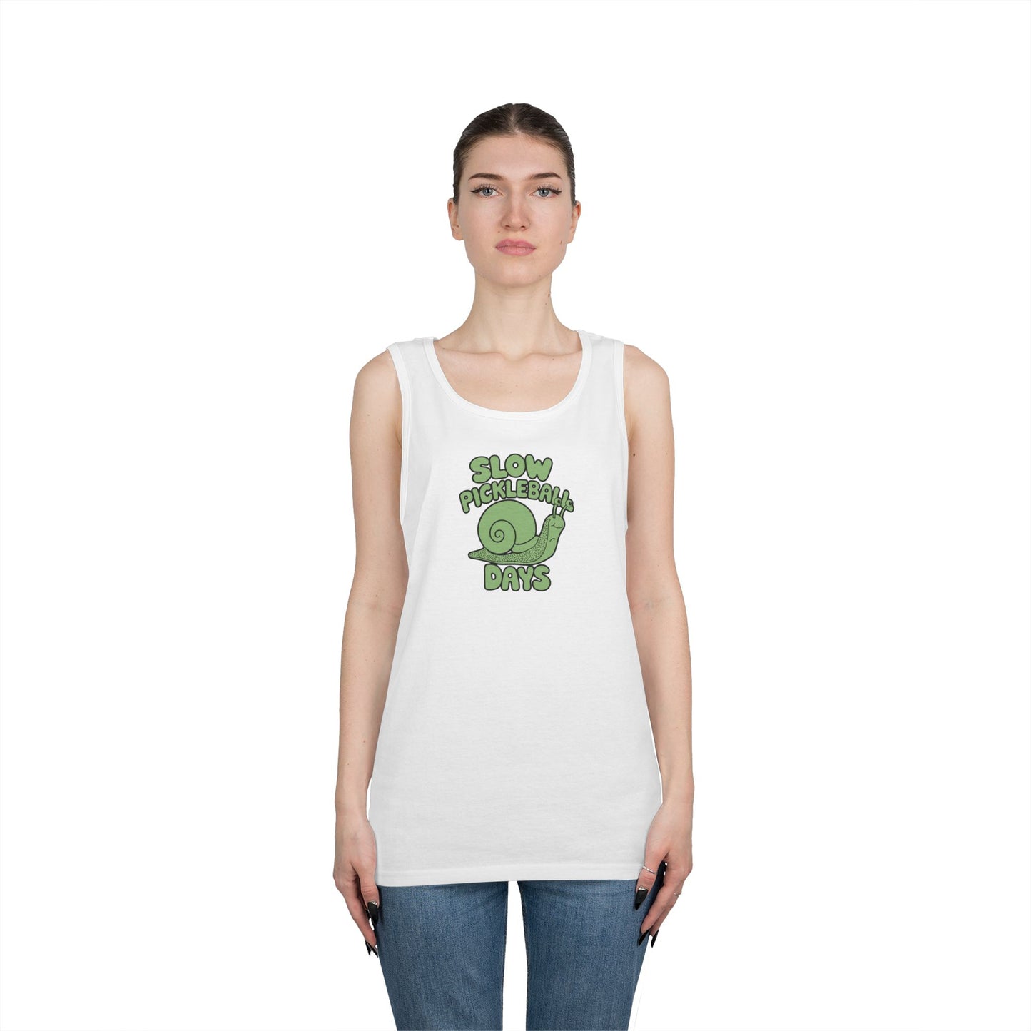 Women's Cute Pickleball Tank Top - Slow Pickleball Days