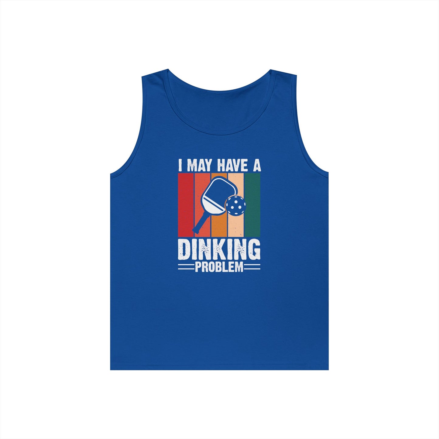 Men's Eye-Catching Pickleball Tank Top - I May Have a Dinking Problem Royal