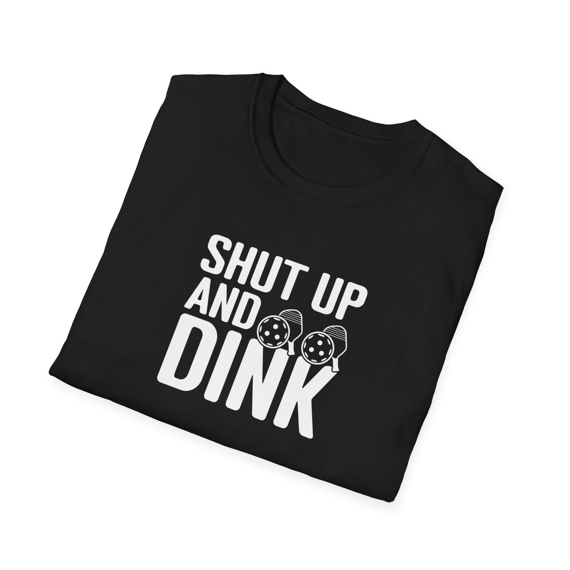 Men's Funny Pickleball T-shirt - Shut Up and Dink