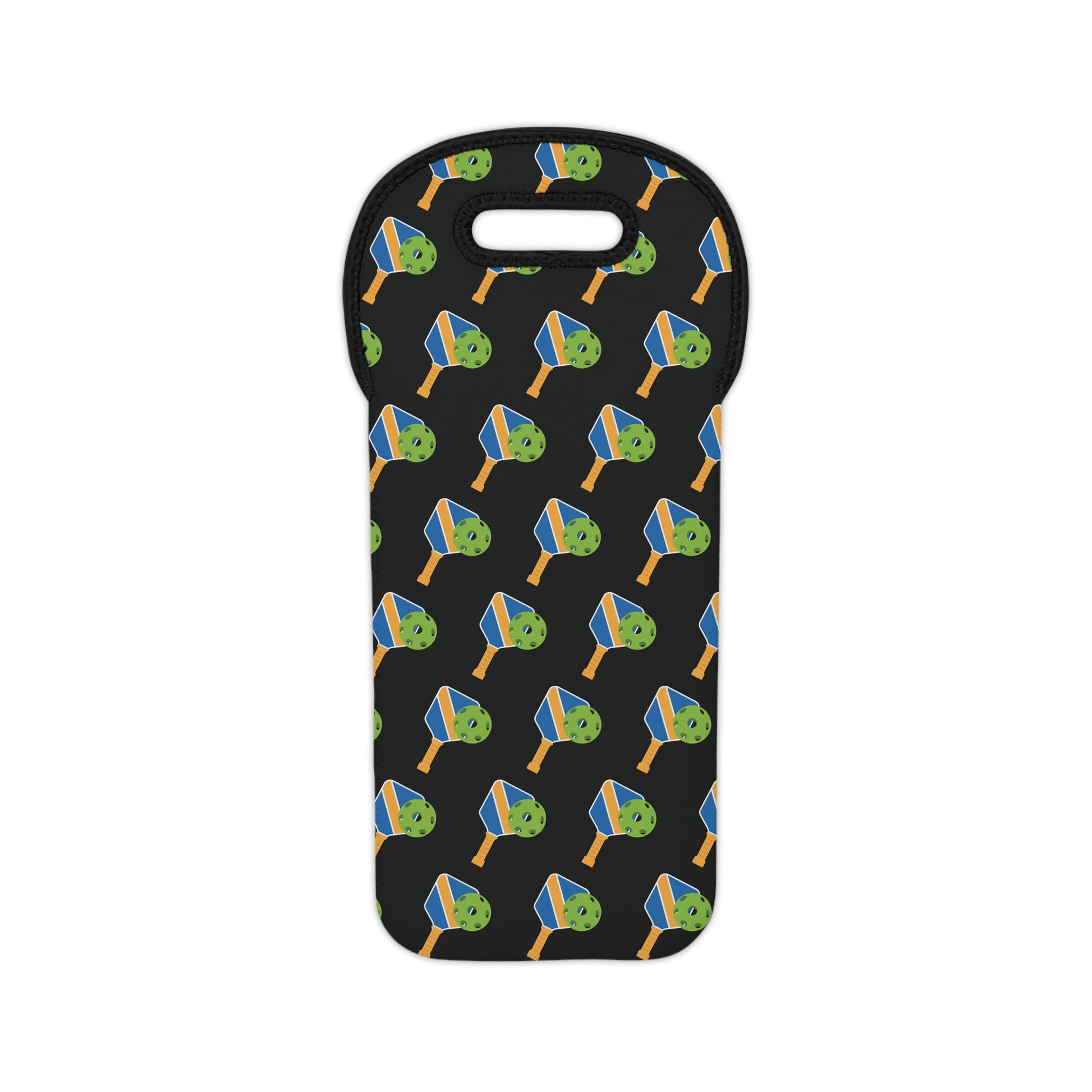 Pickleball Energetic Wine Tote Bag - Paddle and Ball