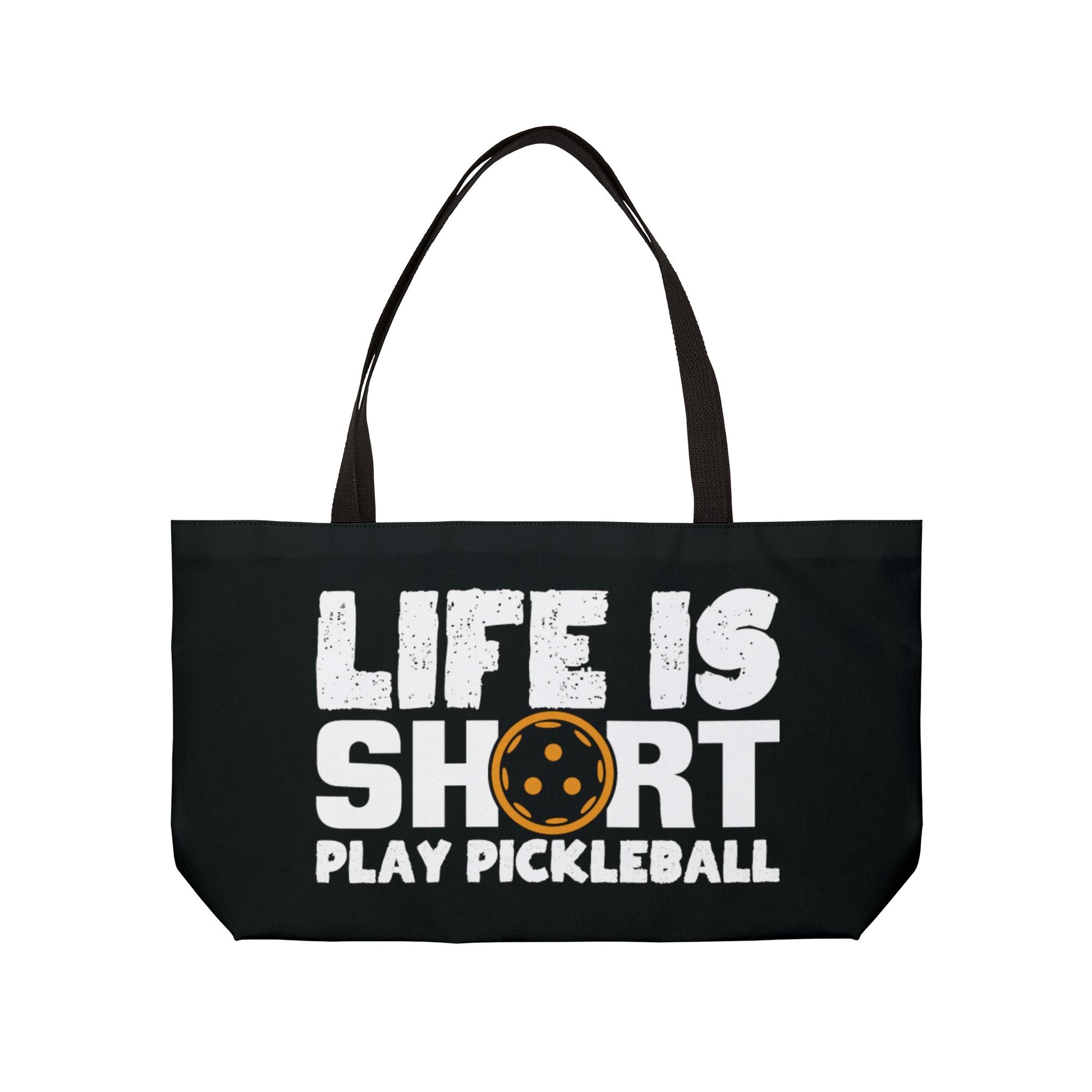 Pickleball Eye-Catching Weekender bag - Life Is Short Play Pickleball Black