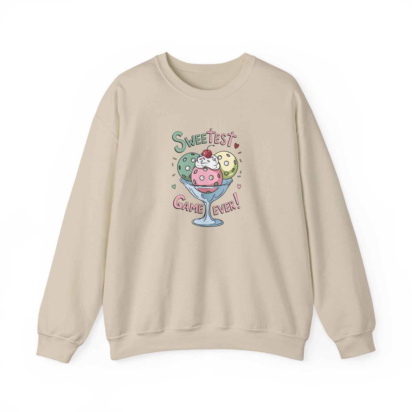 Women's Lightweight Pickleball Sweatshirt - Sweetest Game Ever Beige