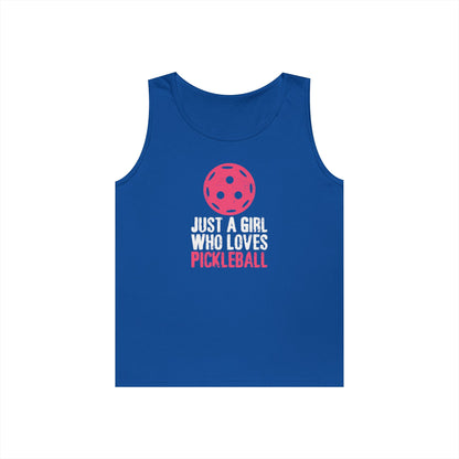 Women's Cute Pickleball Tank Top - Just A Girl Who Loves Pickleball Royal
