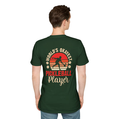 Men's Pickleball T-shirt - World's Okayest Pickleball Player Retro