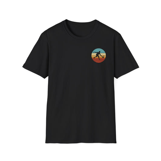 Men's Pickleball T-shirt - World's Okayest Pickleball Player Retro Black