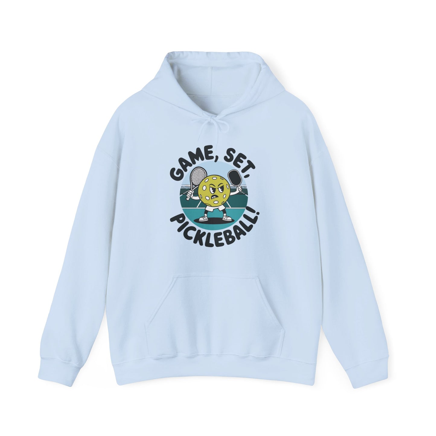 Women's Durable Pickleball Hoodie - Game, Set, Pickleball Blue