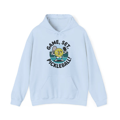 Women's Durable Pickleball Hoodie - Game, Set, Pickleball Blue