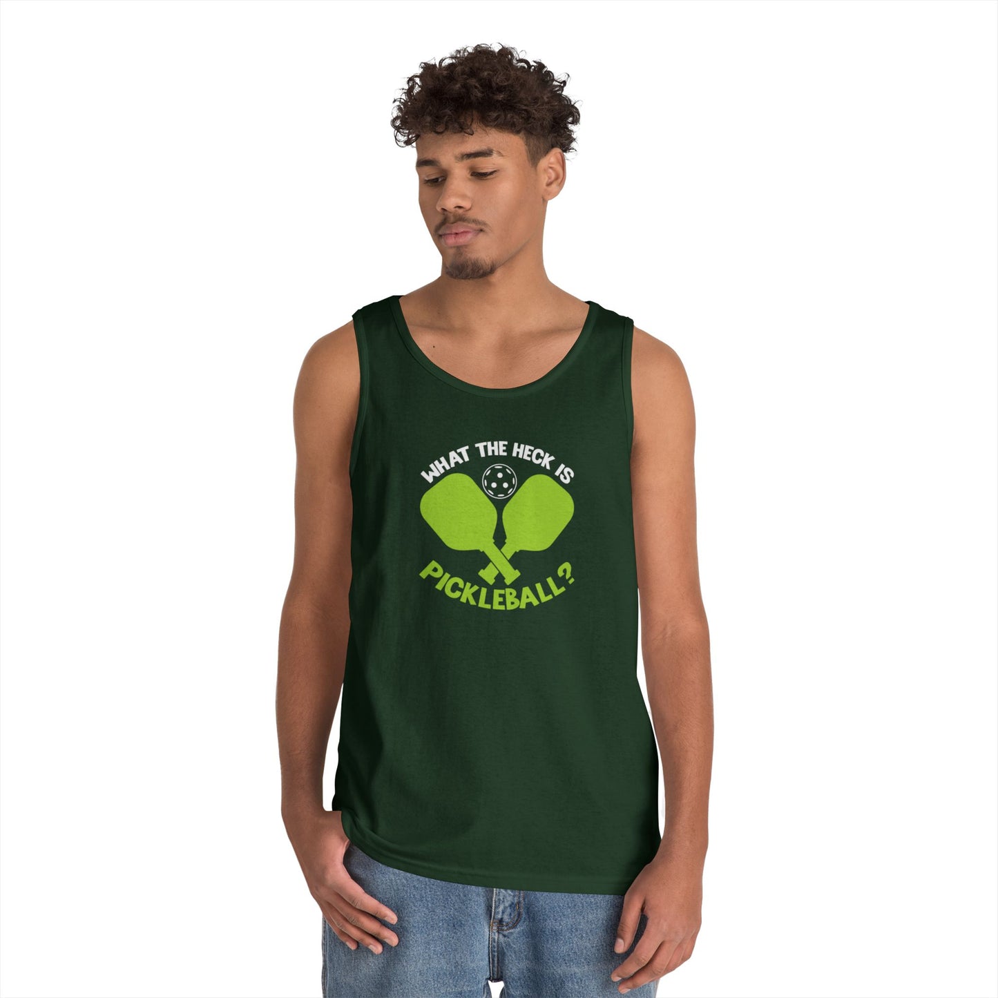 Men's Funny Pickleball Tank Top - What the Heck Is Pickleball?