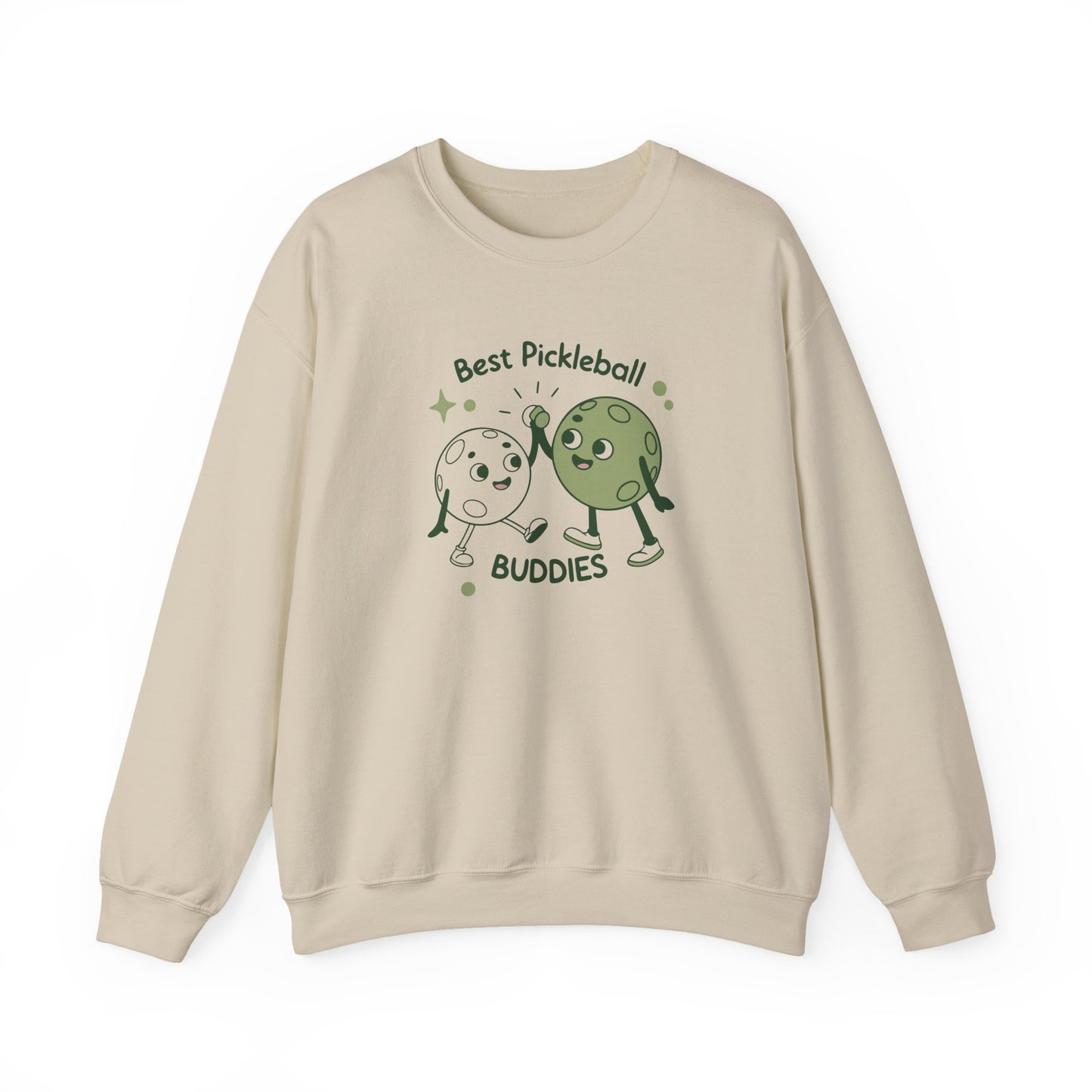 Men's Durable Pickleball Sweatshirt - Best Pickleball Buddies Beige