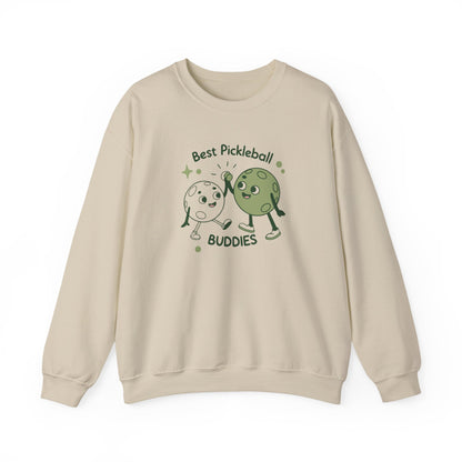 Men's Durable Pickleball Sweatshirt - Best Pickleball Buddies Beige