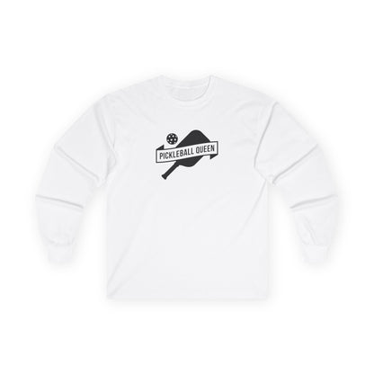 Women's Durable Pickleball Long Sleeves top - Pickleball Queen White
