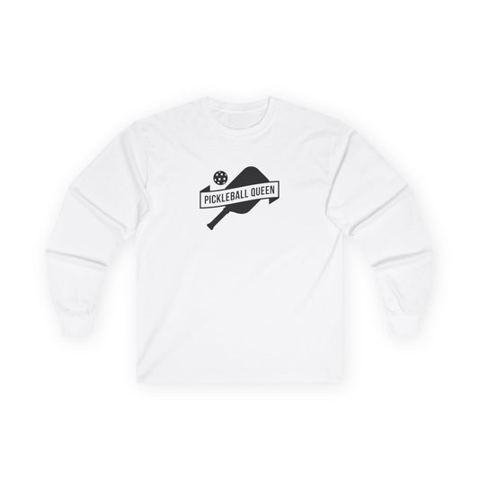 Women's Durable Pickleball Long Sleeves top - Pickleball Queen White