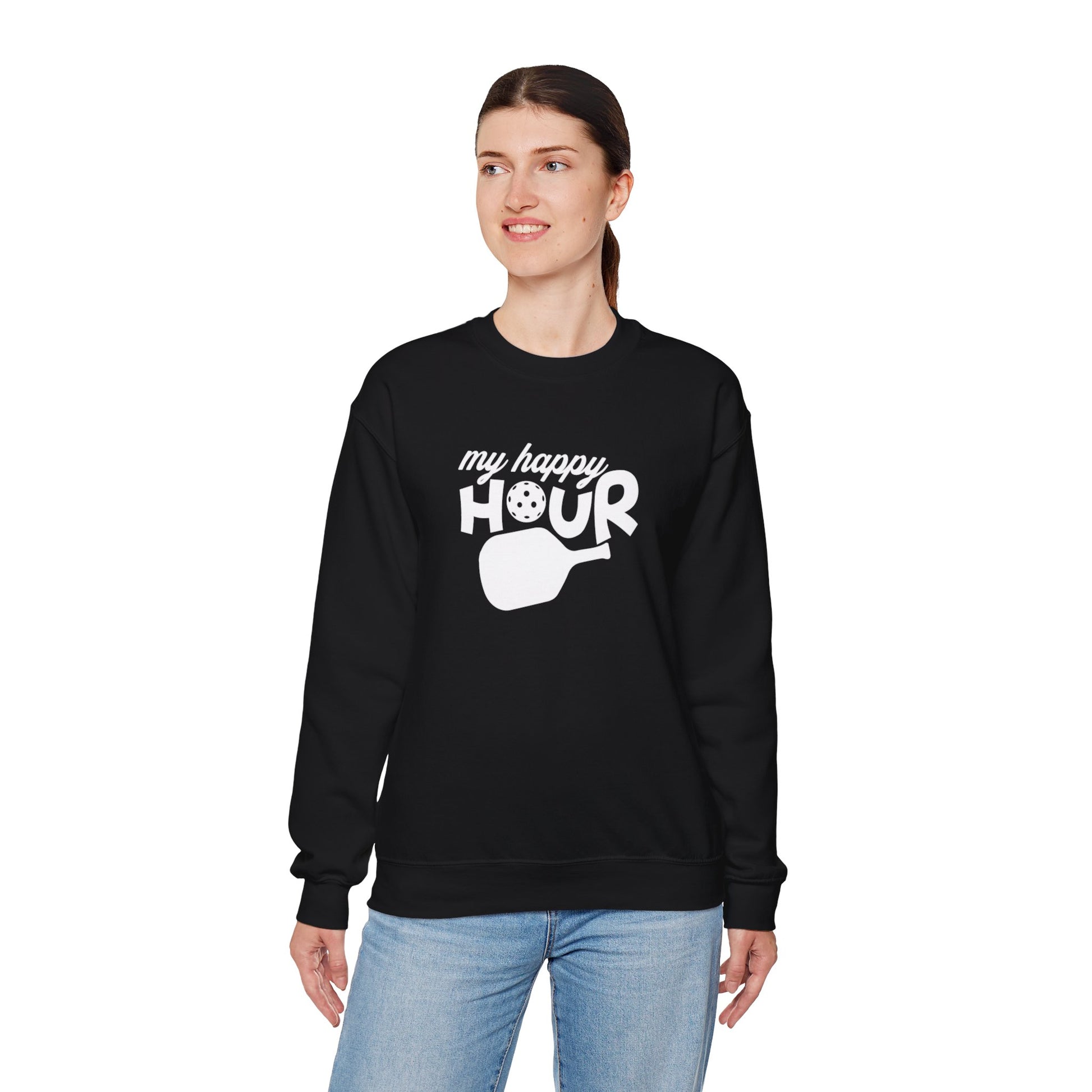 Women's Lightweight Pickleball Sweatshirt - My Happy Hour