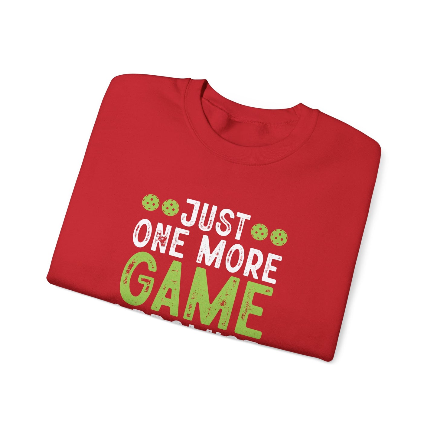 Men's Durable Pickleball Sweatshirt - Just One More Game I Promise