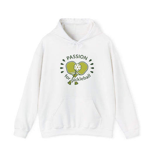 Women's Cute Pickleball Hoodie - Passion for Pickleball White