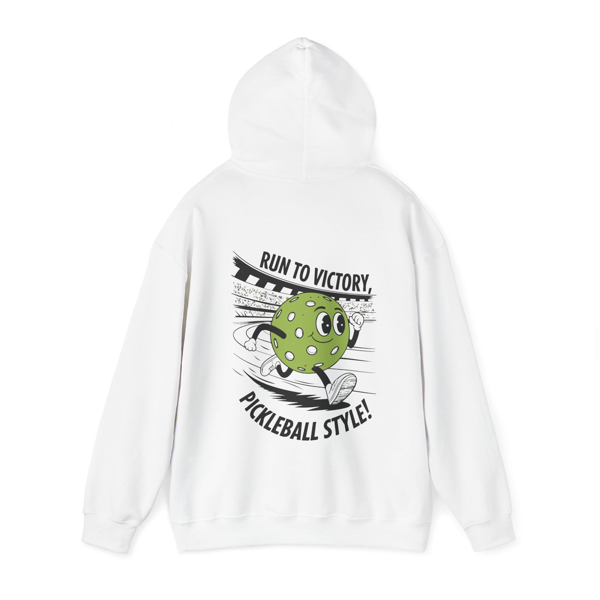 Men's Funny Pickleball Hoodie - Run To Victory, Pickleball Style