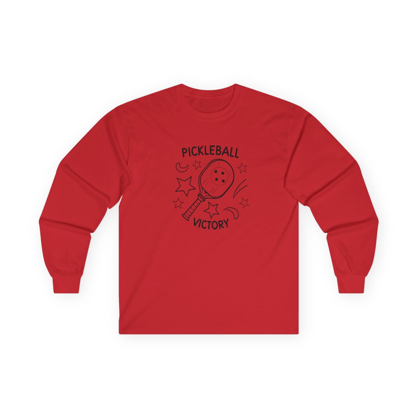 Women's Cute Pickleball Long Sleeves top - Pickleball Victory Red