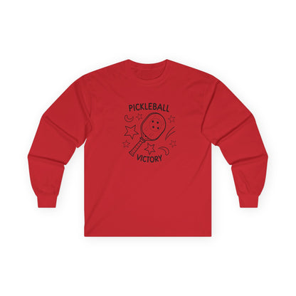 Women's Cute Pickleball Long Sleeves top - Pickleball Victory Red