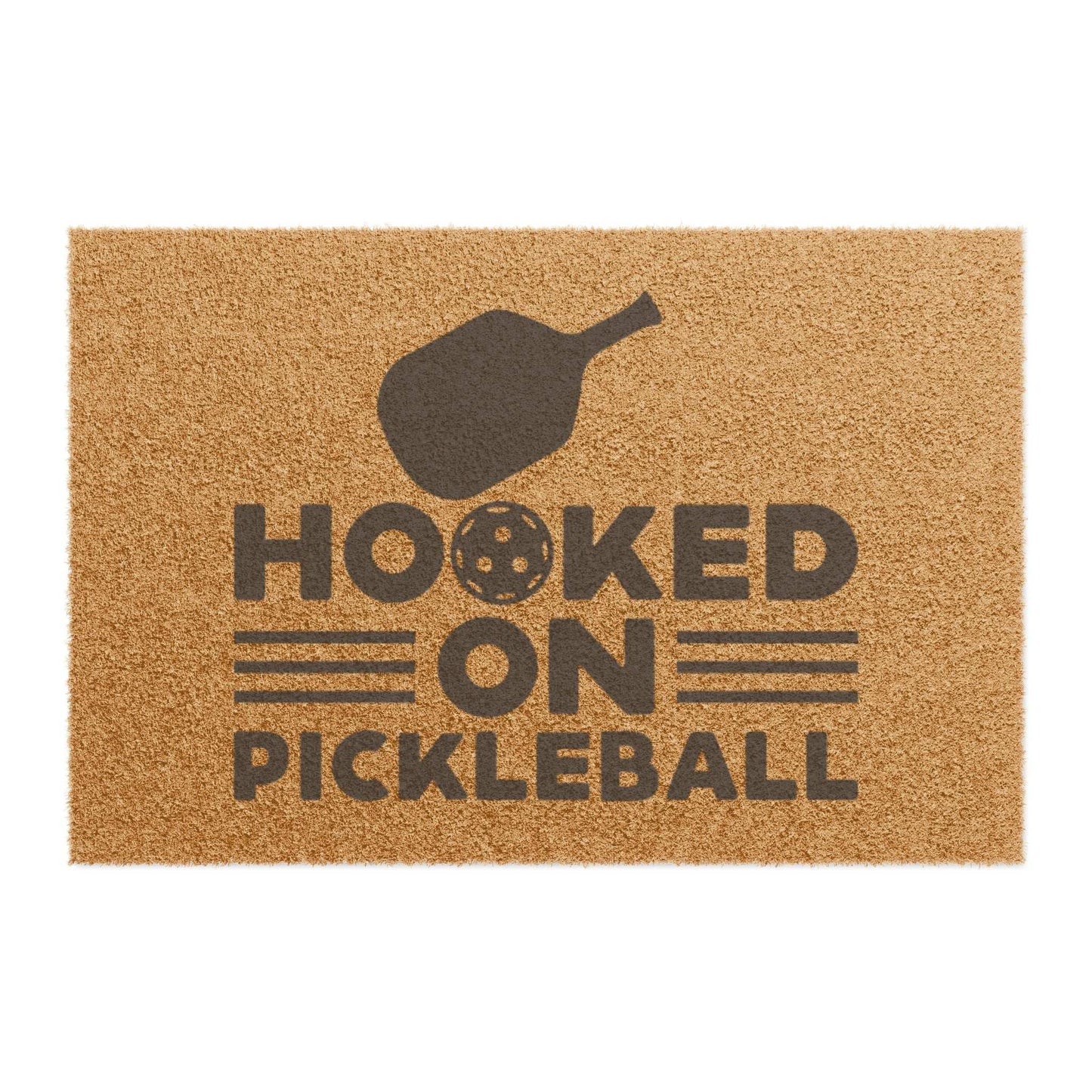 Pickleball Durable Doormat - Hooked on Pickleball 24" x 16"