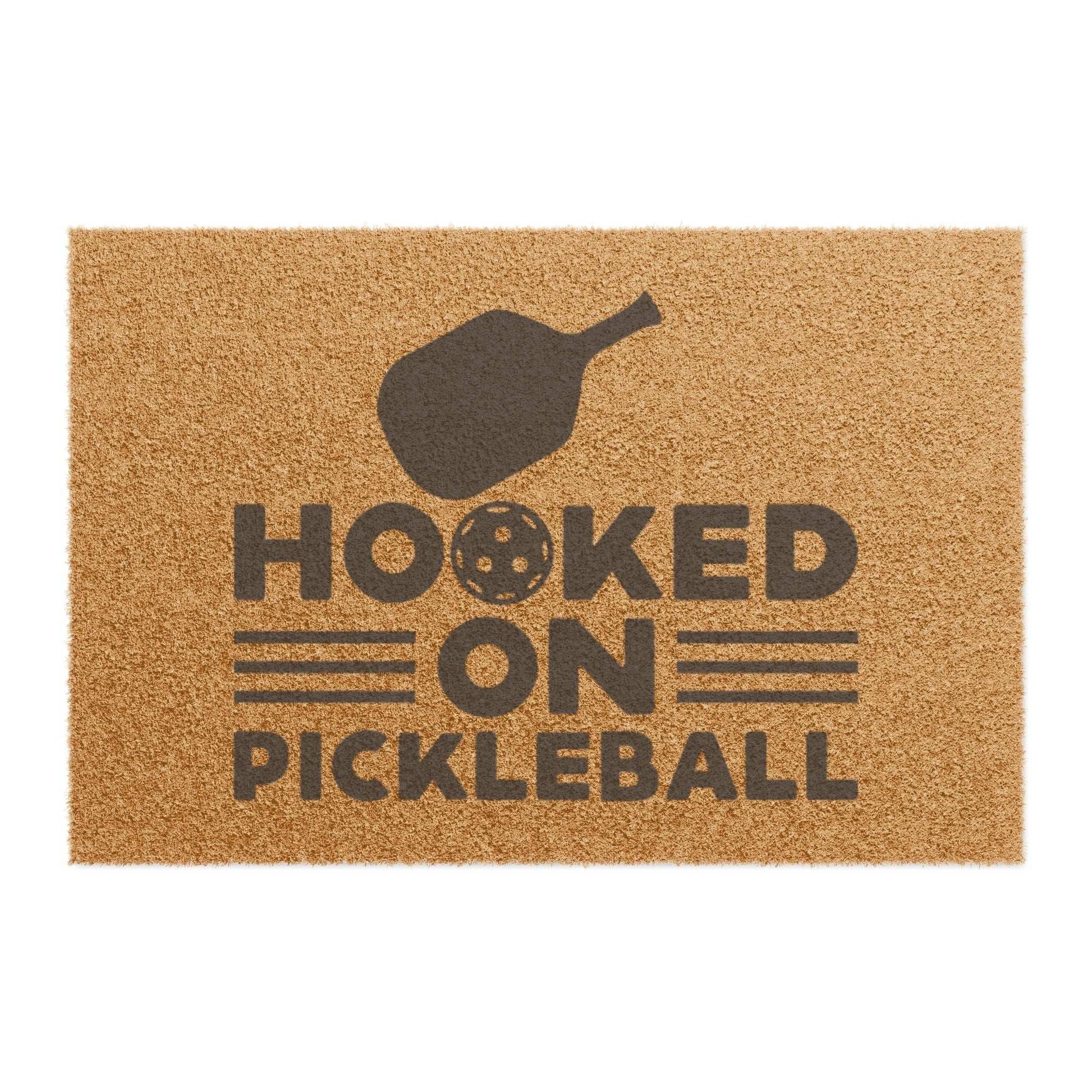 Pickleball Durable Doormat - Hooked on Pickleball 24" x 16"