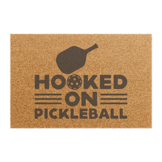 Pickleball Durable Doormat - Hooked on Pickleball 24" x 16"
