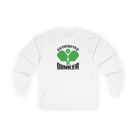 Women's Comfy Pickleball Long Sleeves top - Designated Dinker White
