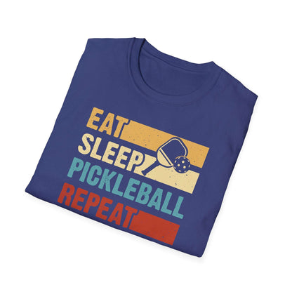 Women's Funny Pickleball T-Shirt - Eat Sleep Pickleball Repeat Retro