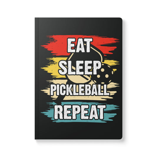 Pickleball Cool Journal - Eat Sleep Pickleball Repeat Retro 100 pages (50 sheets)