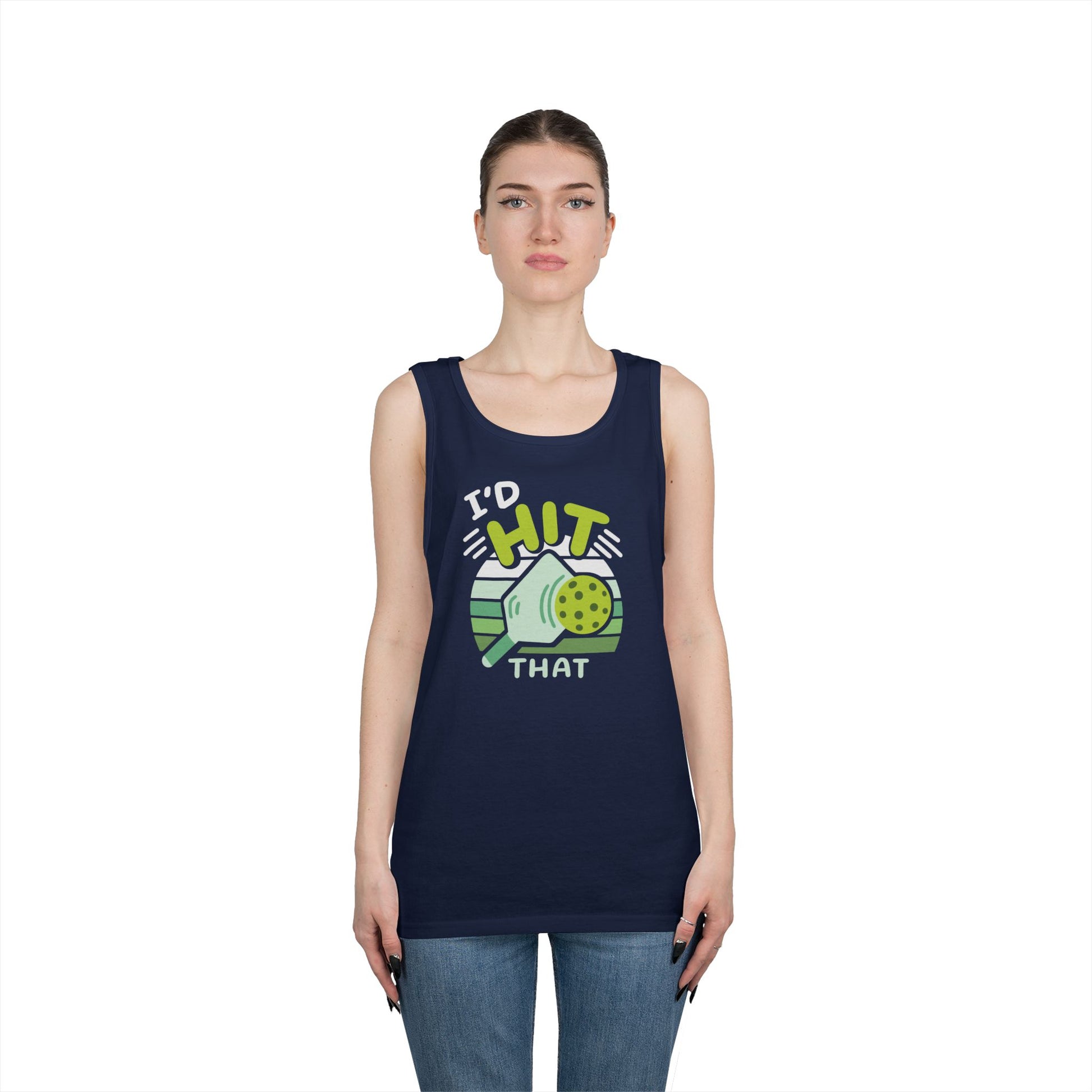 Women's Playful Pickleball Tank Top - I'd Hit That