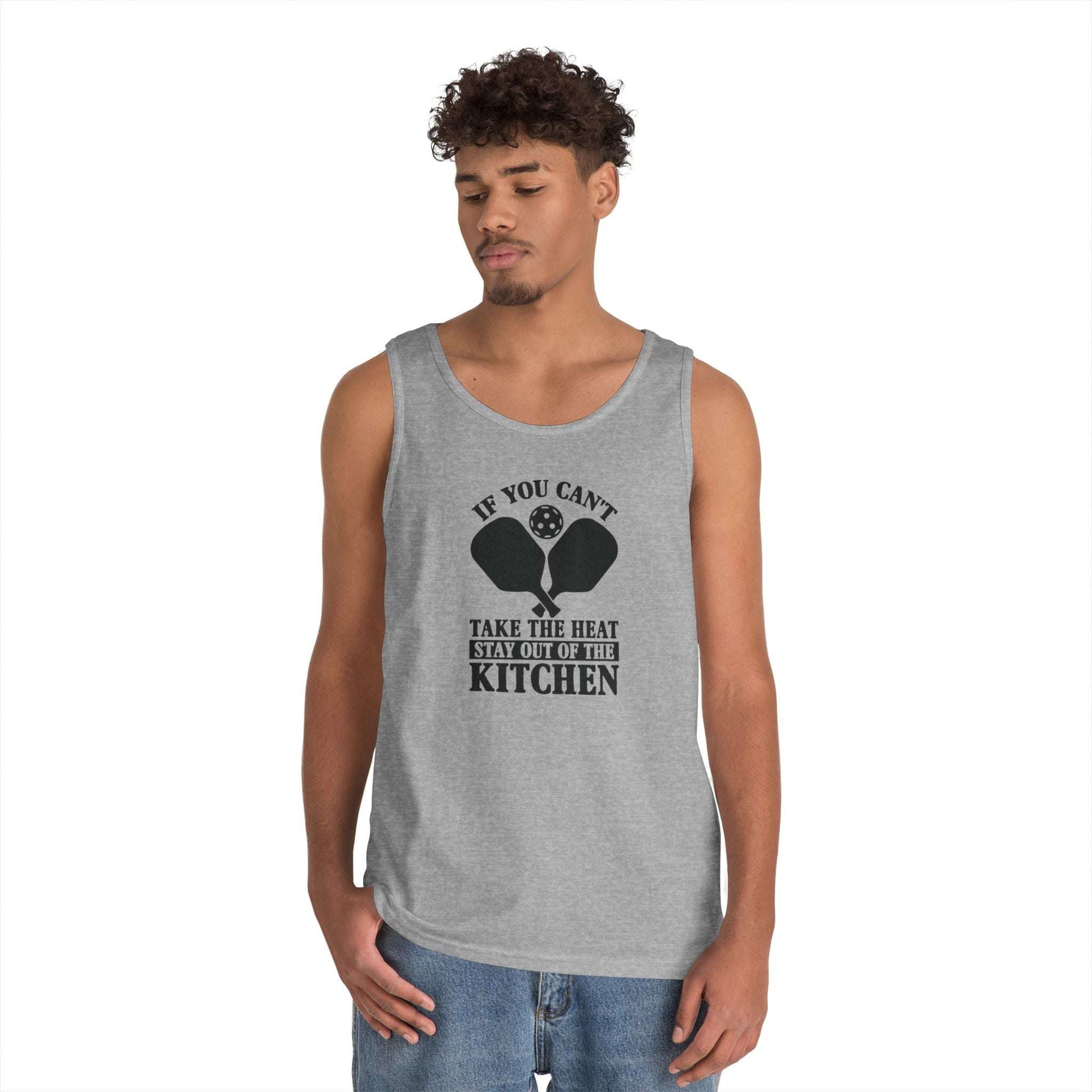 Men's Quirky Pickleball Tank Top - If You Can't Take the Heat Stay Out