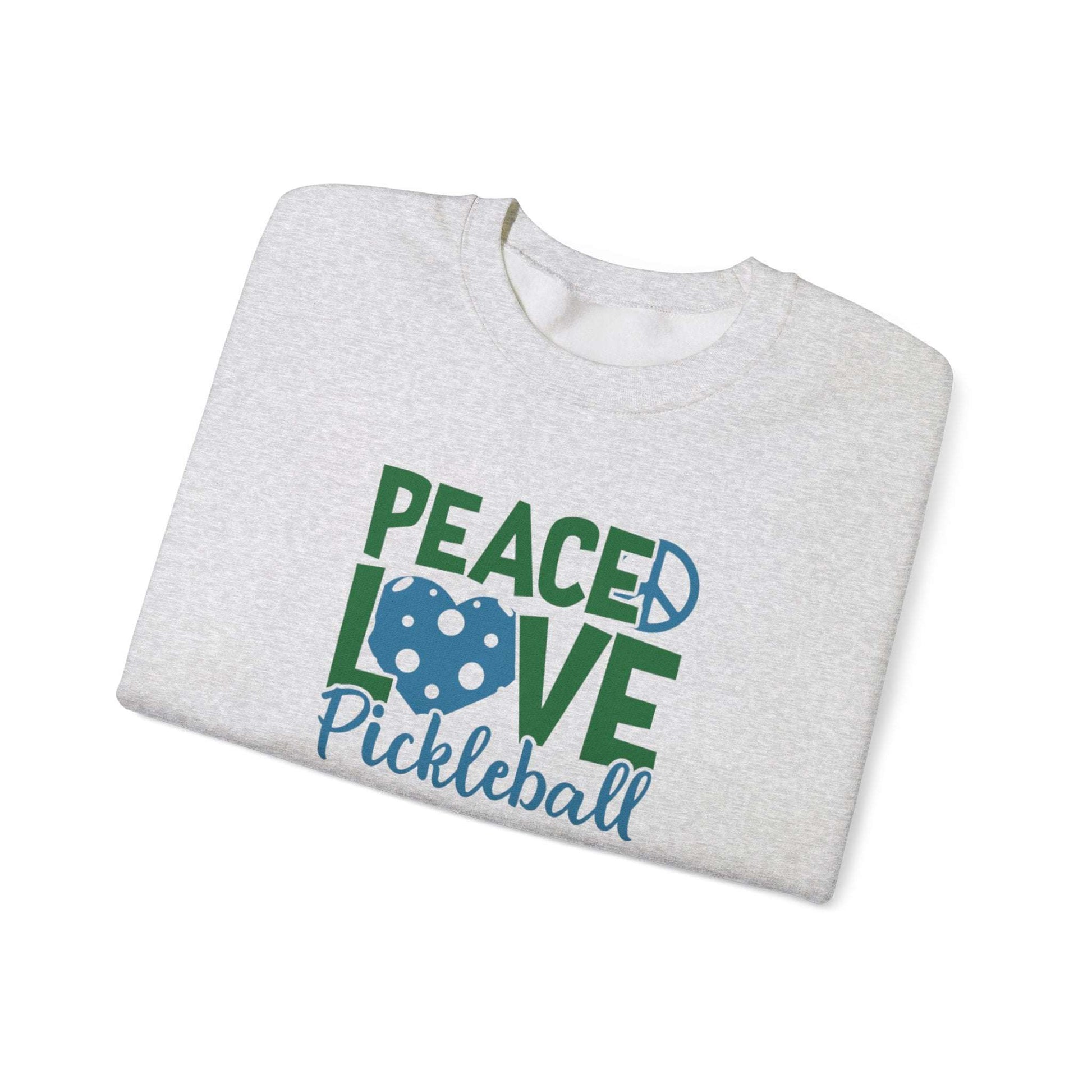 Women's Comfy Pickleball Sweatshirt - Peace, Love, Pickleball