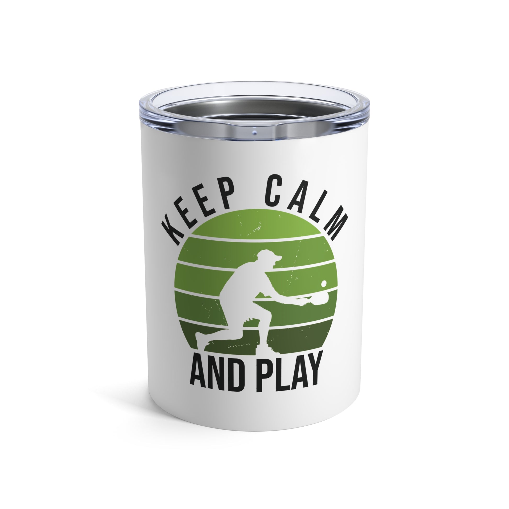 Pickleball Quirky Tumbler - Keep Calm and Play White